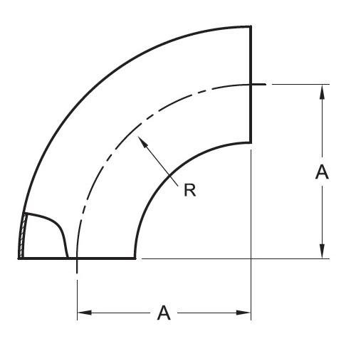 Pipe fittings 90 degree seamless carbon steel elbow butt stainless steel welded elbow Long elbow quality is good