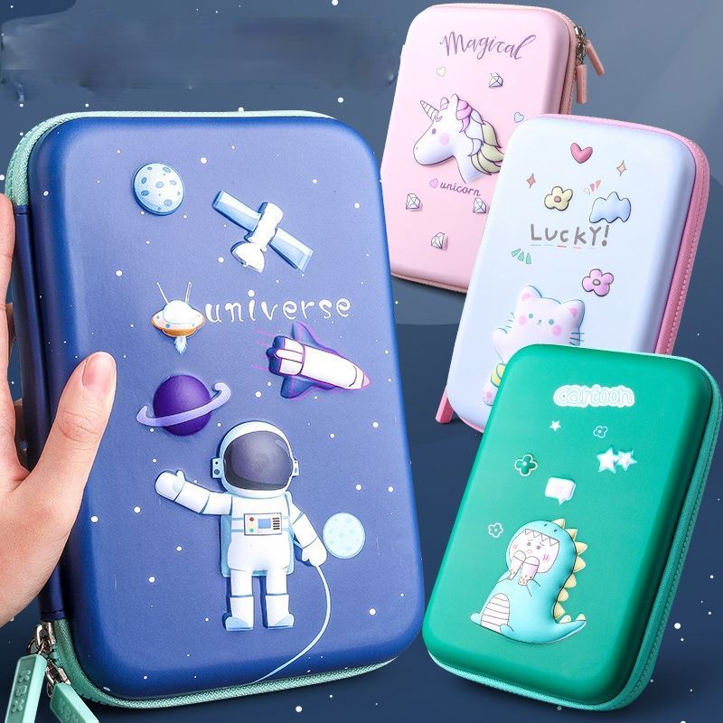 Factory Creative Cartoon Large Capacity Pencil Case Multifunctional Waterproof Stationery Box