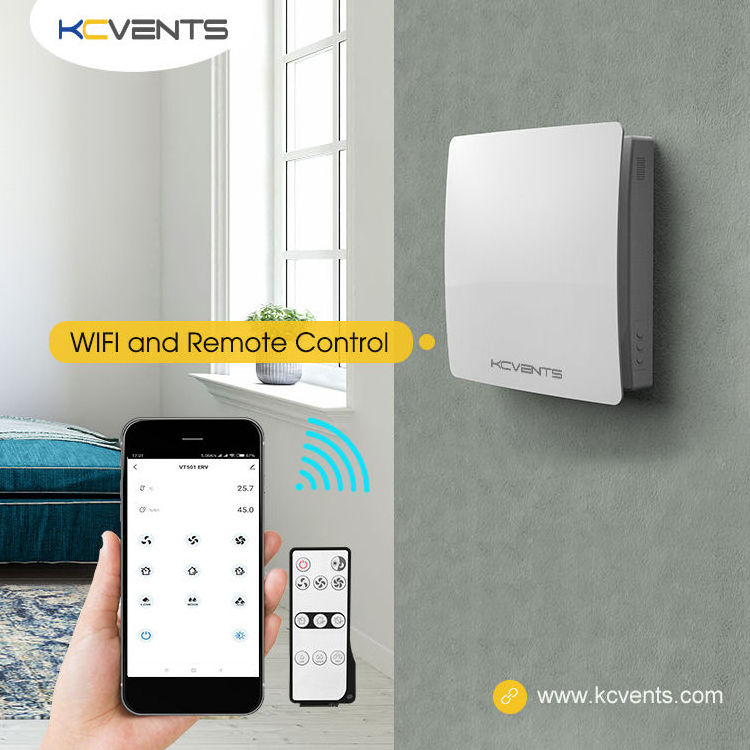 Single Room Heat Recovery Retrofit Ventilation Solutions thermal energy exchanger with smart home control