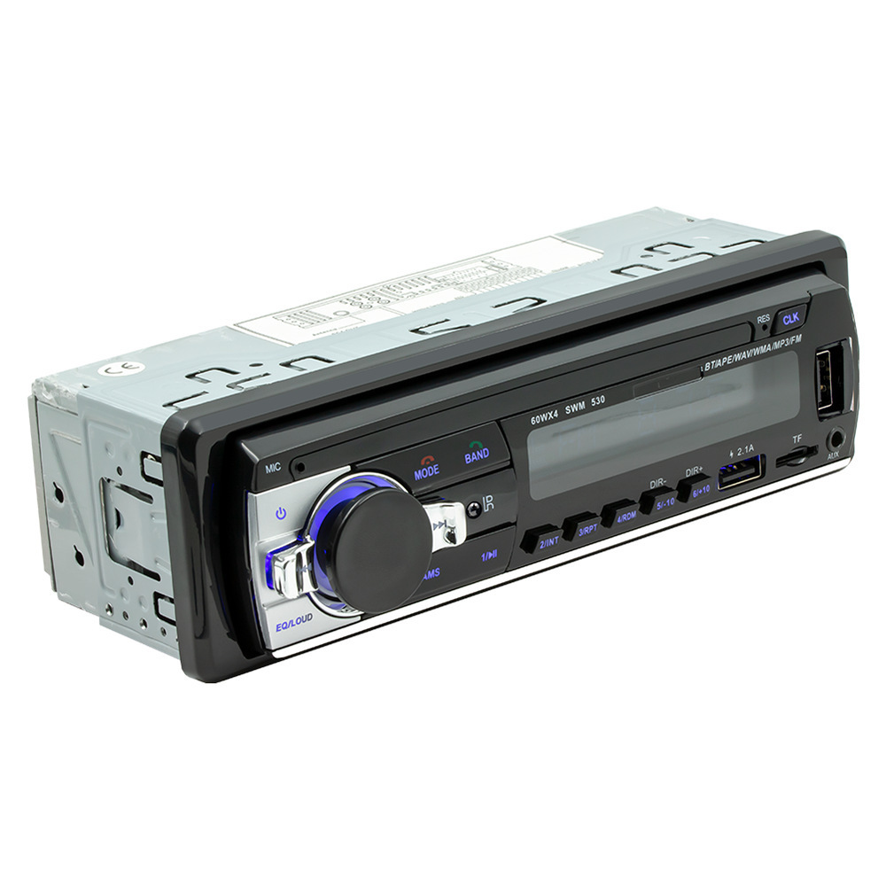 Wholesale 12V Car radio MP3 with blue tooth BT 7 Color 1 Din FM Aux In Receiver SD USB Full Body Car MP3 Player