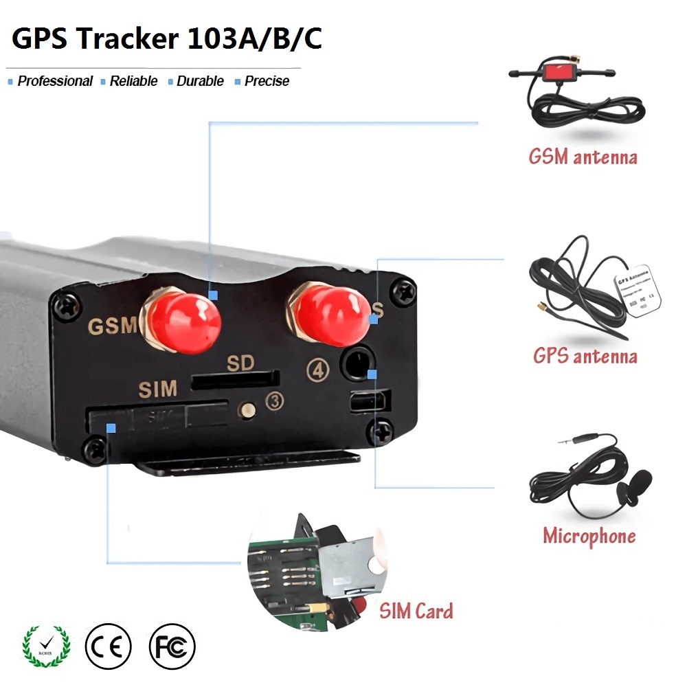 Hot Free software GSM/GPRS mini GPS tracker coban 103 real-time auto vehicle locator with relay gps moto motorcycle tracker