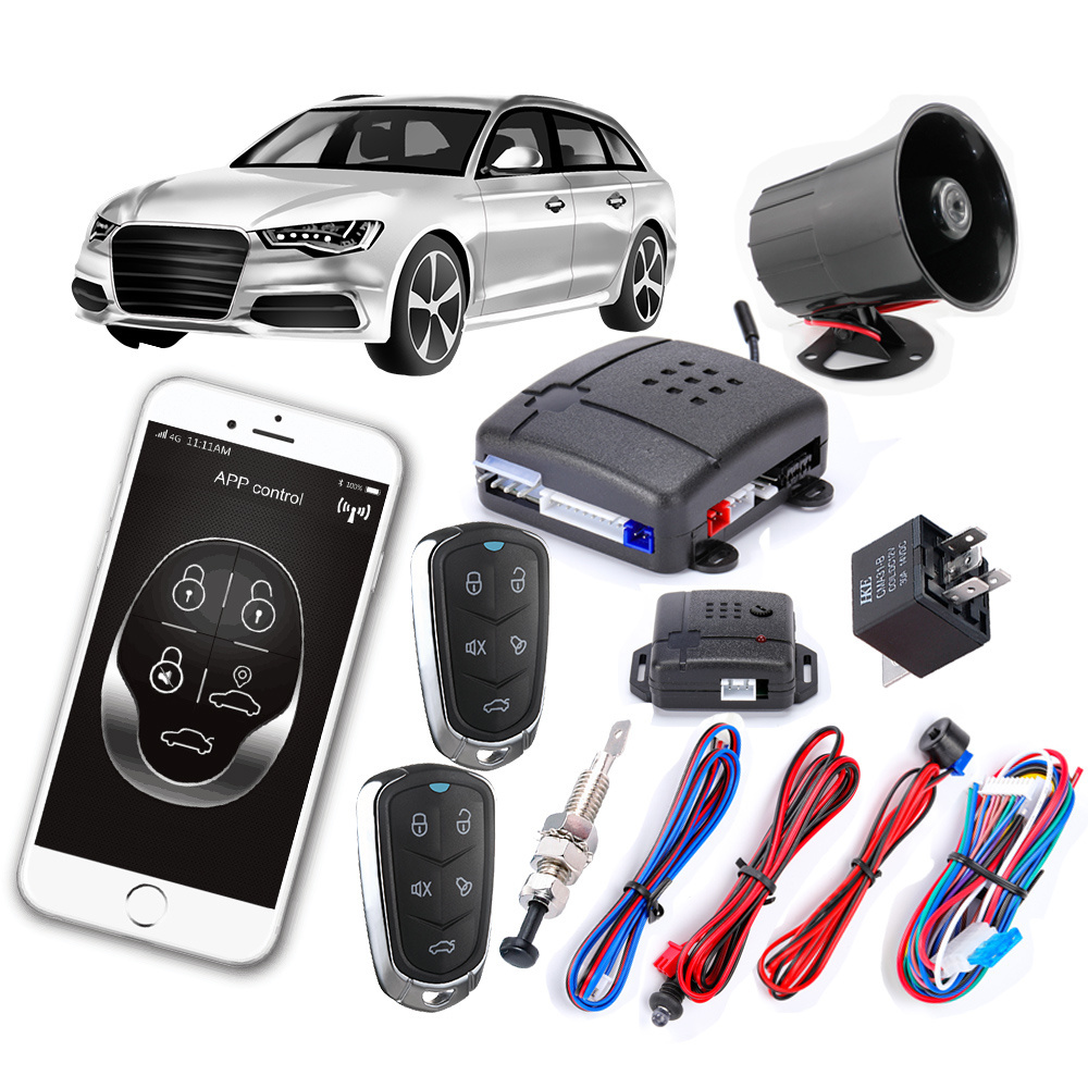 Smart mobile phones APP  lock car alarm controles universal 370 mhz alarmas de coche nemesis bluetooth auto security systems