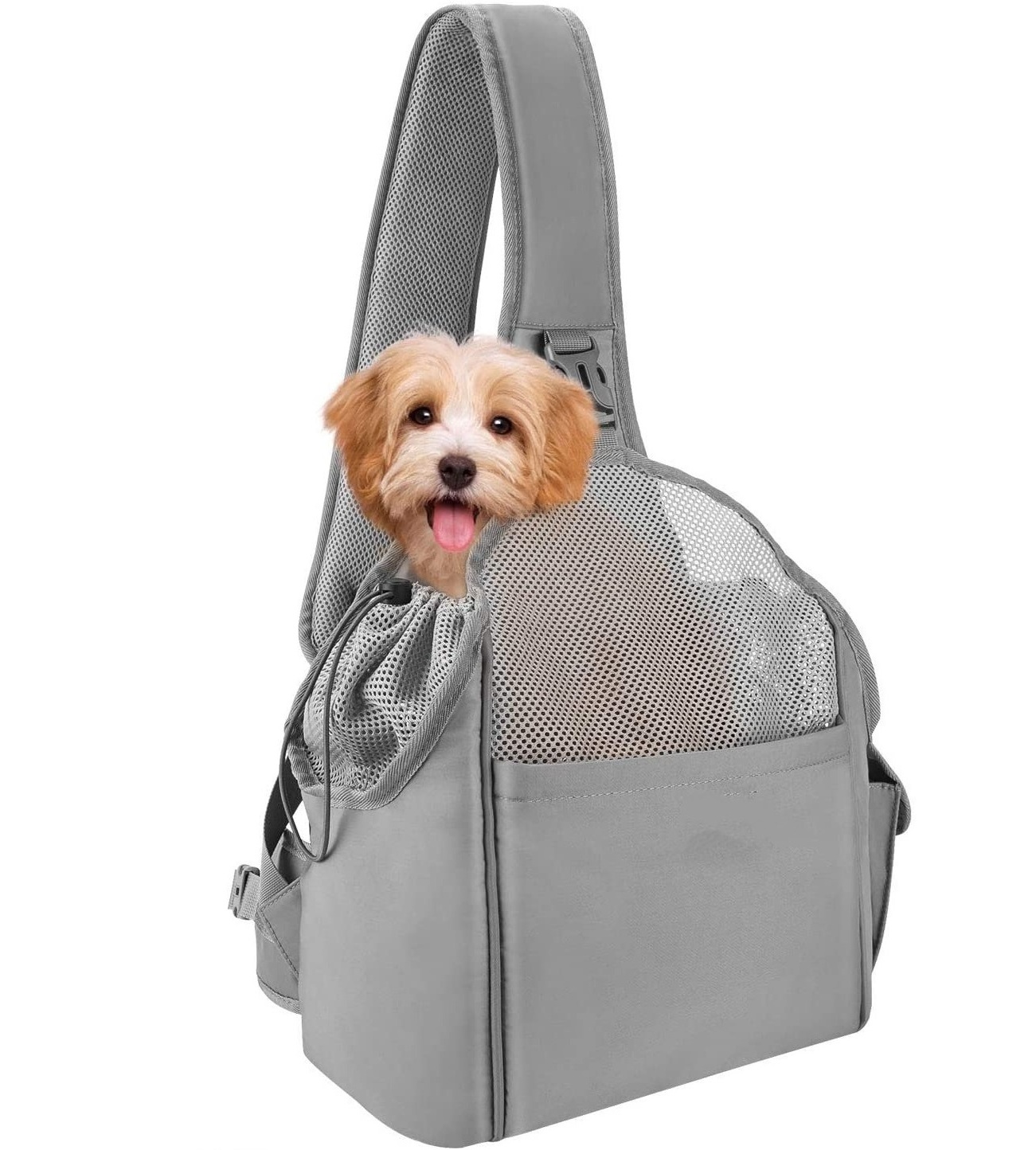 FREE SAMPLE Pet Dog Sling Carrier Comfortable Firm Bottom Sling for Small Dogs Cats Hand Free Breathable Papoose Travel Bag