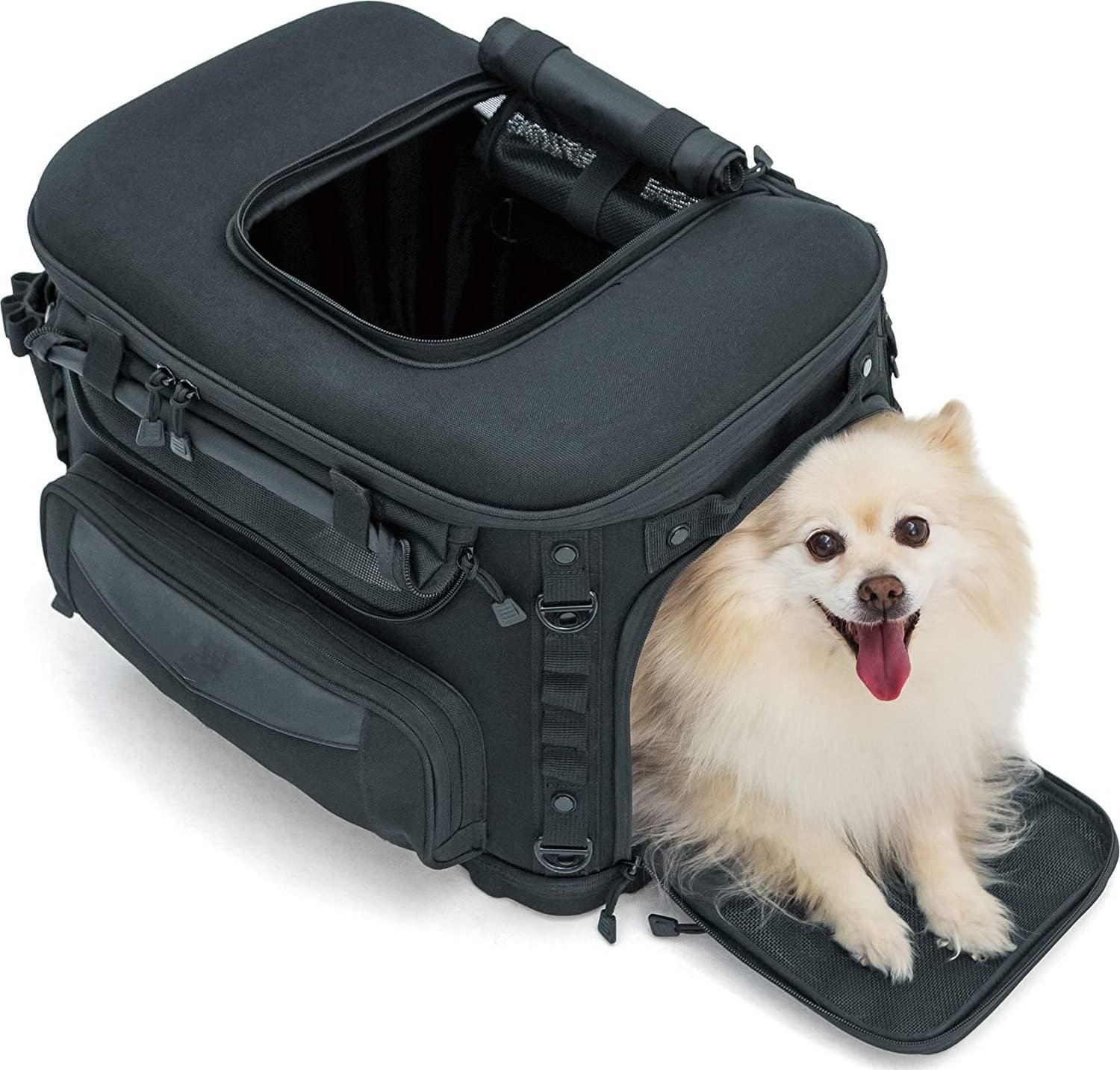 FREE SAMPLE Portable Weather Resistant Motorcycle Dog Cat Carrier Crate for Luggage Rack or Passenger Seat