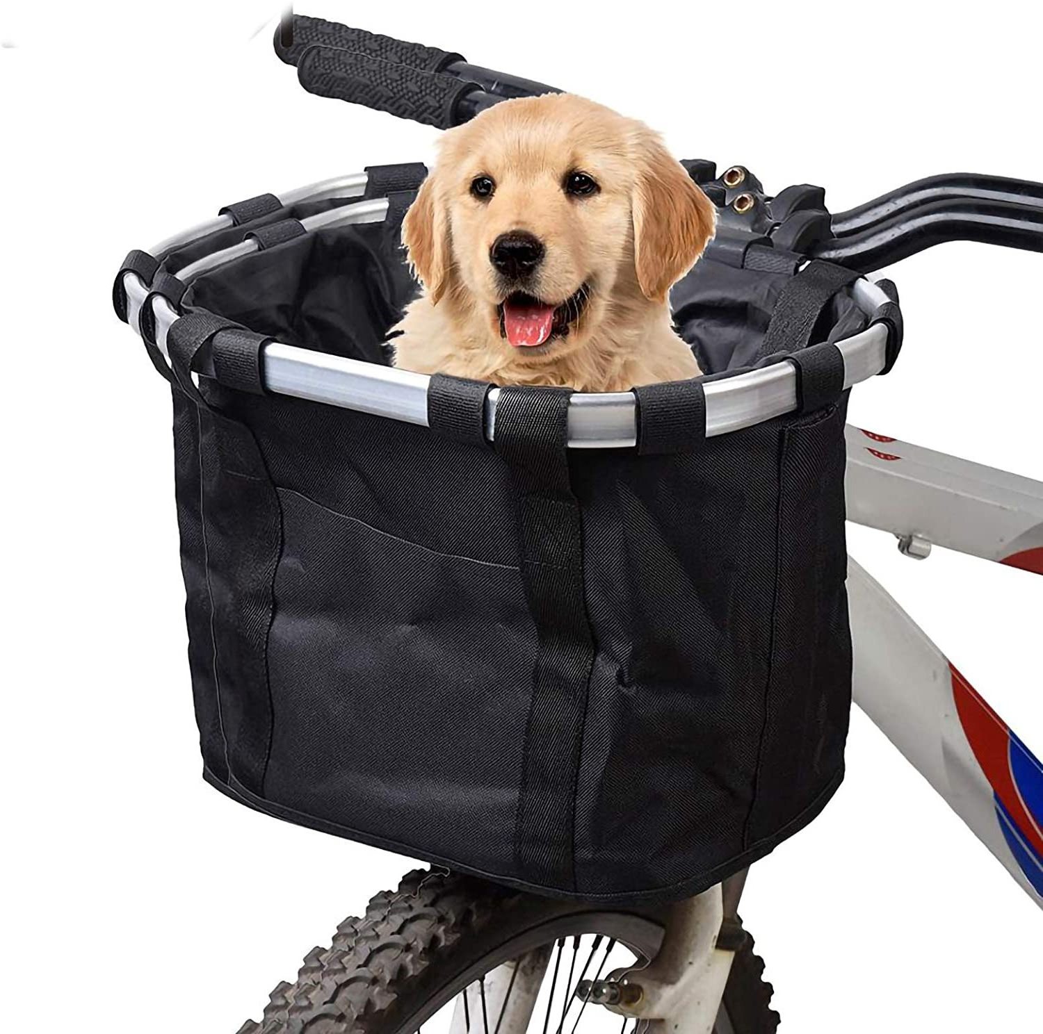 FREE SAMPLEDogs Carrier Bike Basket Perfect Removable Dog Bycicle Basket Bike Pet Cat Dog Carrier Easy Install Quick Released