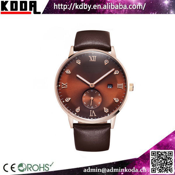 Romanson Leather Relogio Masculino Big Wrist Watches Men Wrist your Logo Custom Watch