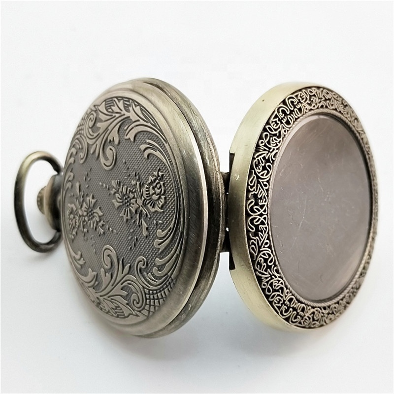 Wholesale Cheap Prices Mens Sublimation Necklace Charm Keychain Japan Movt Quartz Antique Pocket Watches