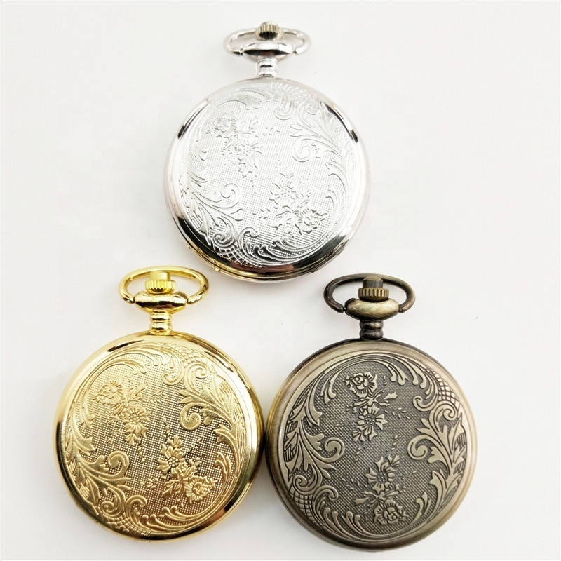 Wholesale Cheap Prices Mens Sublimation Necklace Charm Keychain Japan Movt Quartz Antique Pocket Watches