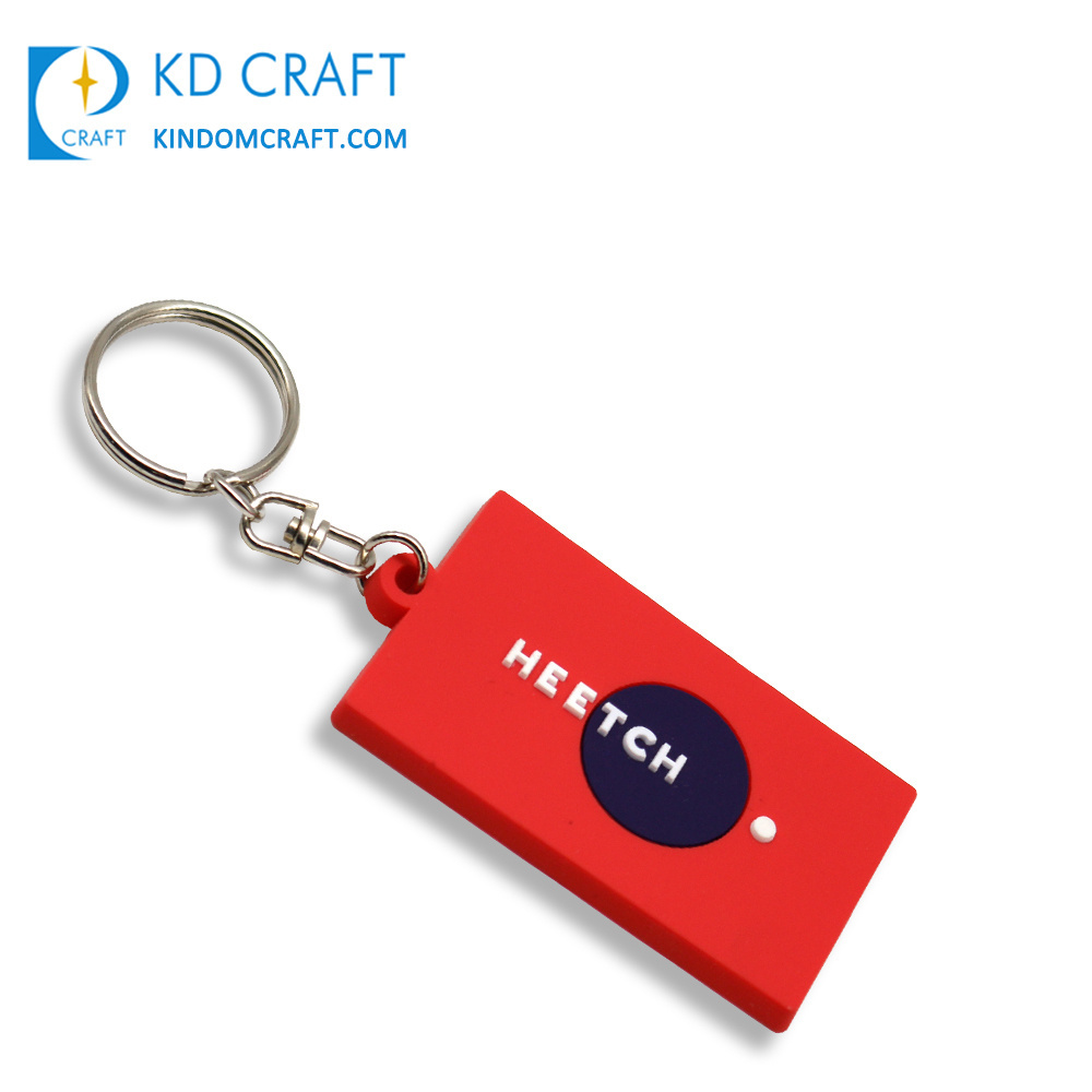 Wholesale china custom promotional small gadgets embossed 2d soft pvc rubber star logo keychain