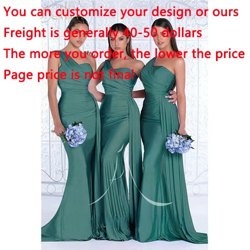 2022 women ladies elegant women clothing dresses long satin Mermaid weddings party bridesmaid dress