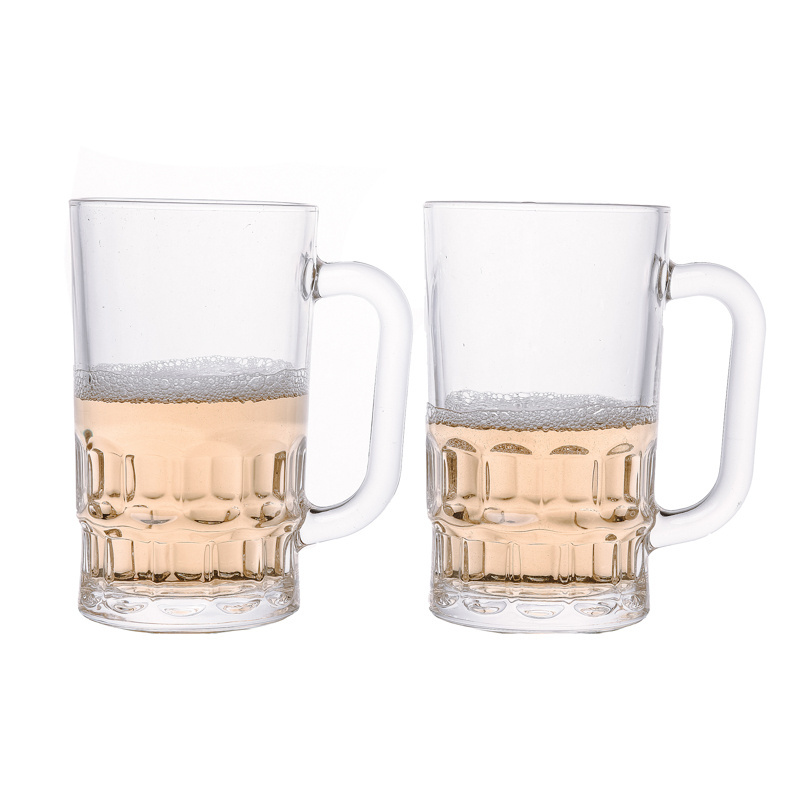 KDG Brand China glass cup manufacturer empty transparent 350ml custom glass cup with handle