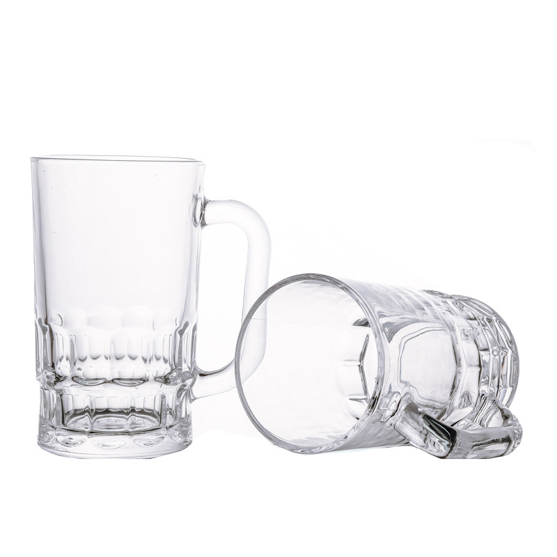 KDG Brand China glass cup manufacturer empty transparent 350ml custom glass cup with handle