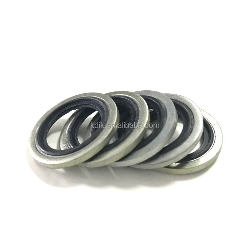 M12 M14 M16 M18 M20 M22 M24 Combined Sealing Washer Metal Rubber Compound Bonded Washer Fit Oil Drain Plug Gasket Ring