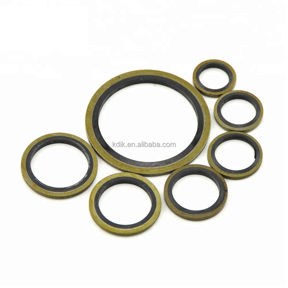 M12 M14 M16 M18 M20 M22 M24 Combined Sealing Washer Metal Rubber Compound Bonded Washer Fit Oil Drain Plug Gasket Ring