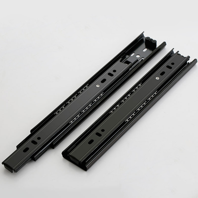 12 Inch Mute Damping Buffer Three Section Drawer Slide Soft & Self Closing Ball Bearing Runner