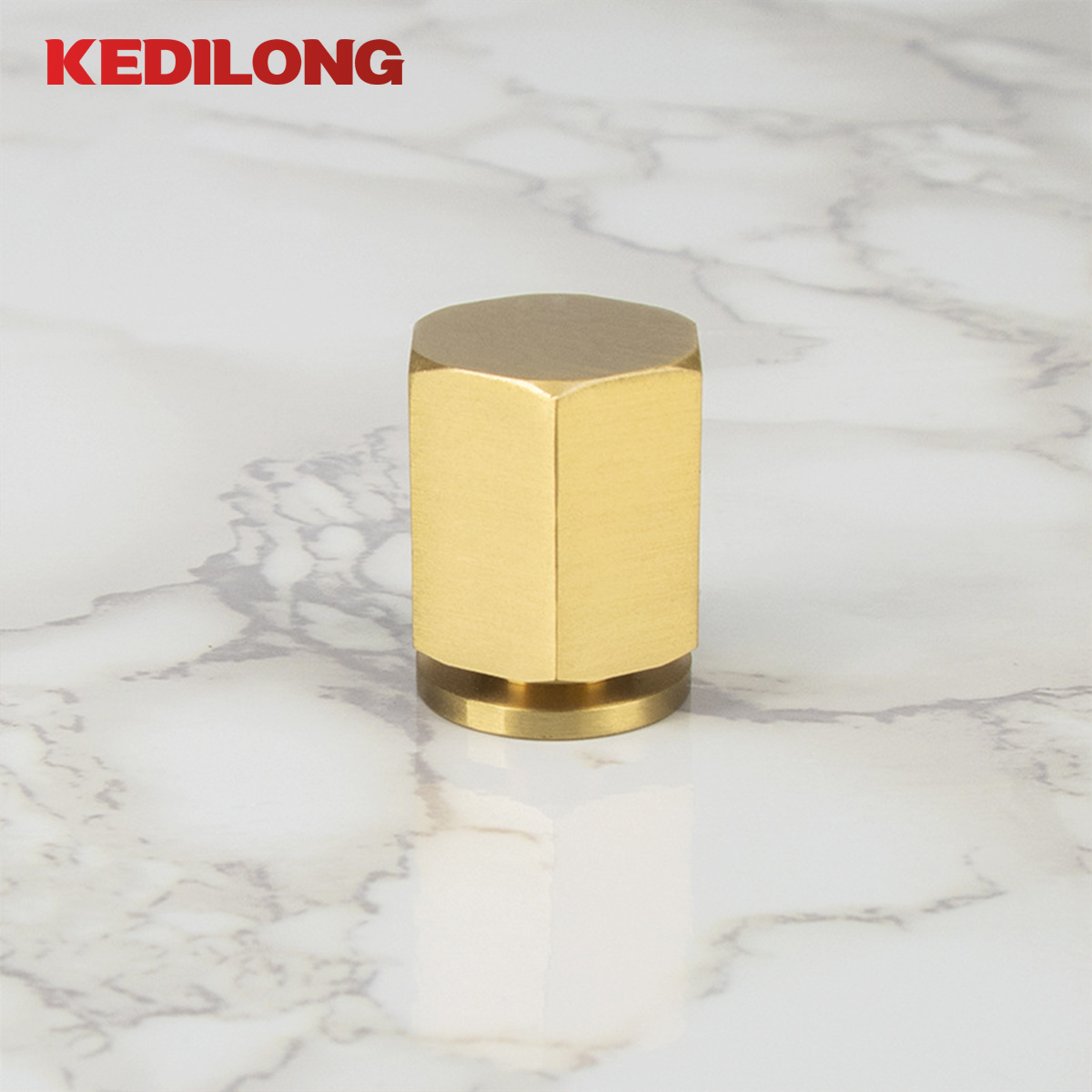 Nordic style brass pull handle manufacturer drawer handle cabinet door pure copper handle gold hexagonal single hole knob