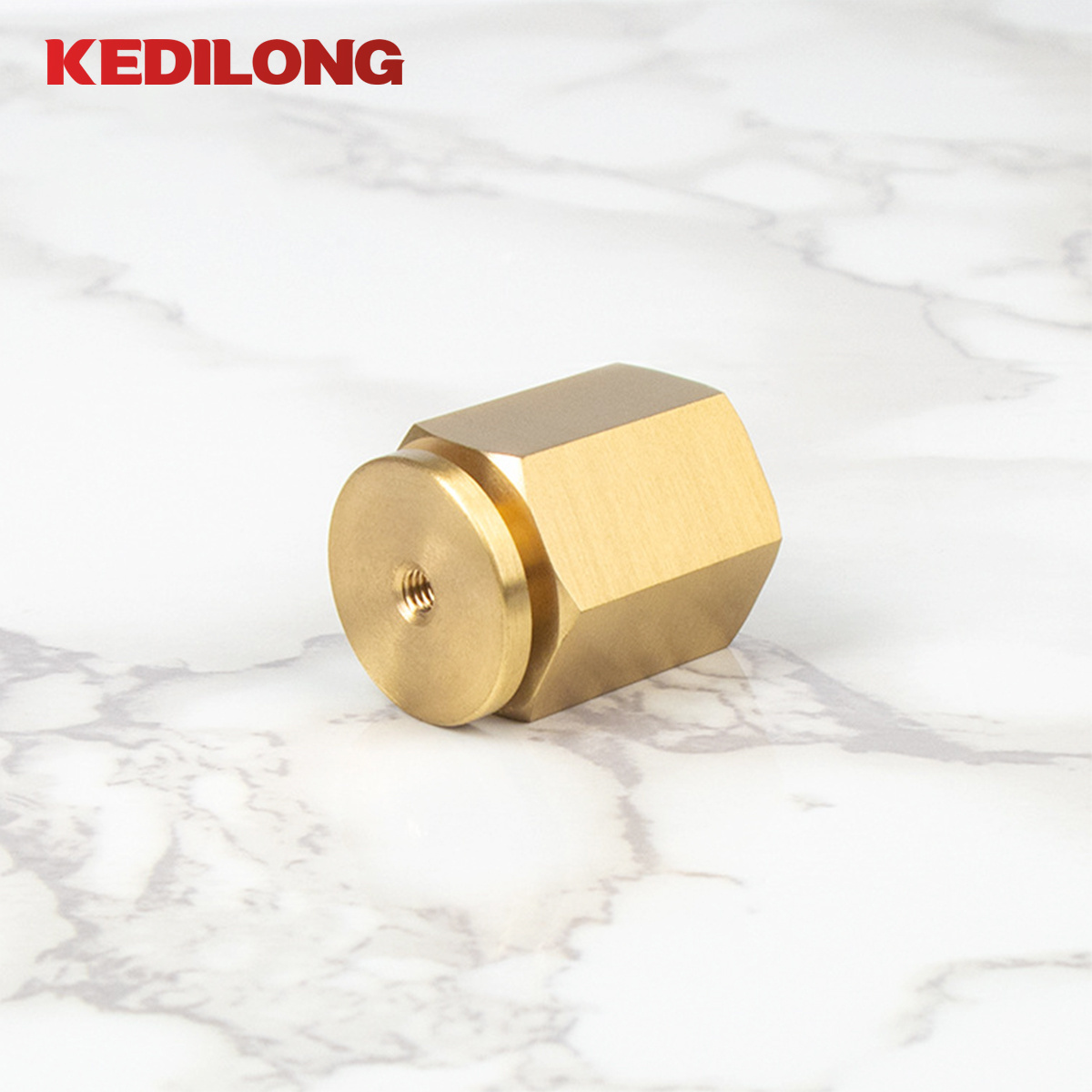 Nordic style brass pull handle manufacturer drawer handle cabinet door pure copper handle gold hexagonal single hole knob