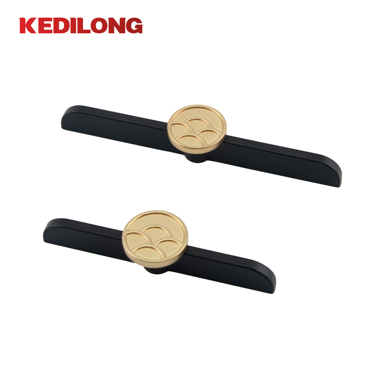 Factory direct selling modern minimalist black gold light luxury handle cabinet wardrobe drawer dressing table knob