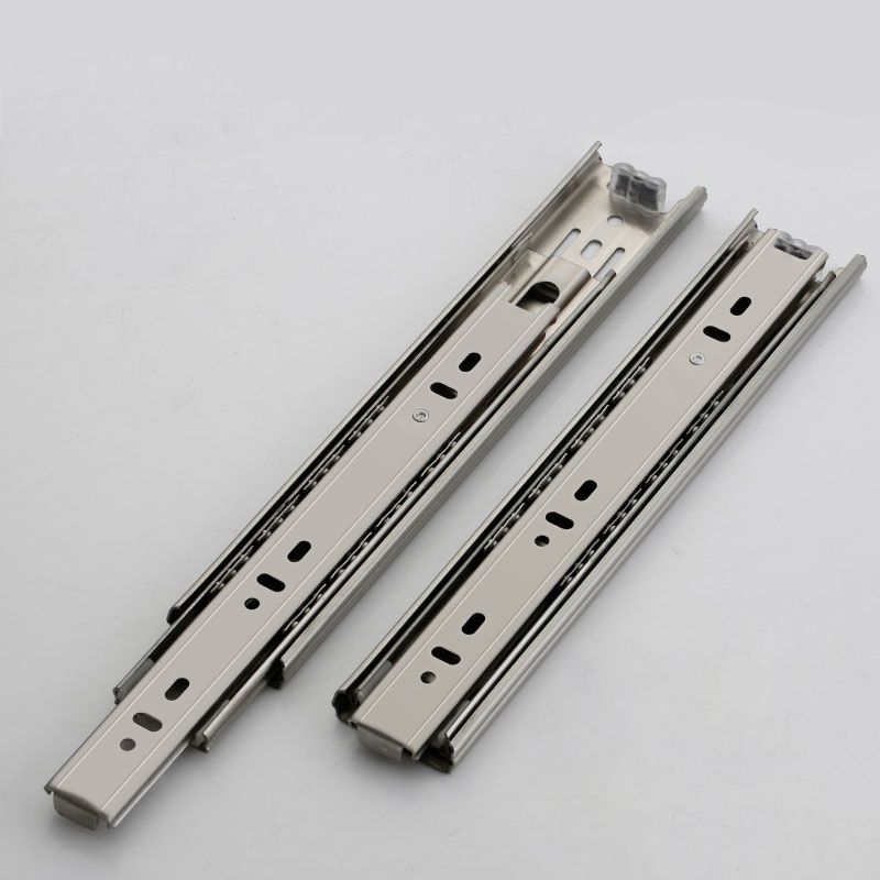 12 Inch Mute Damping Buffer Three Section Drawer Slide Soft & Self Closing Ball Bearing Runner