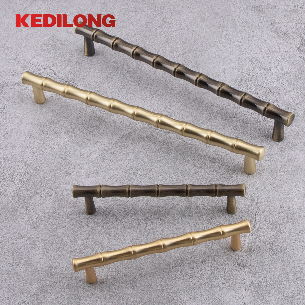 Factory direct selling modern minimalist golden bamboo handle cabinet wardrobe drawer dresser handle