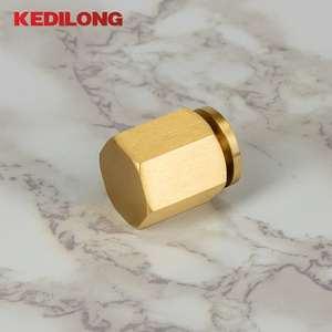 Nordic style brass pull handle manufacturer drawer handle cabinet door pure copper handle gold hexagonal single hole knob