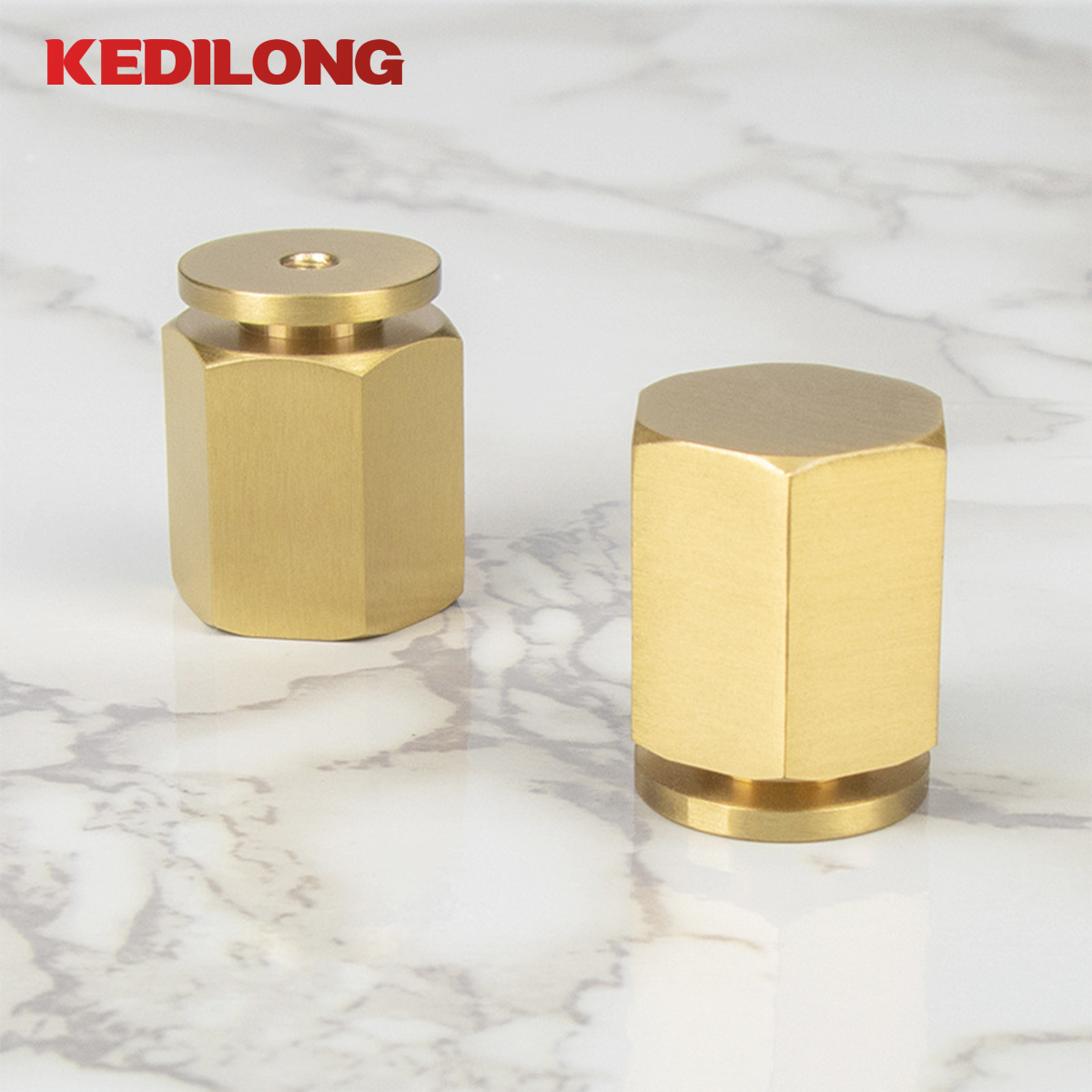 Nordic style brass pull handle manufacturer drawer handle cabinet door pure copper handle gold hexagonal single hole knob