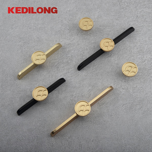 Factory direct selling modern minimalist black gold light luxury handle cabinet wardrobe drawer dressing table knob