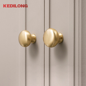 Brass Pull Handle New Chinese Style Drawer Single Hole Indoor Hardware Bedside Cabinet Minimalist Cabinet Door Pure Copper Knob