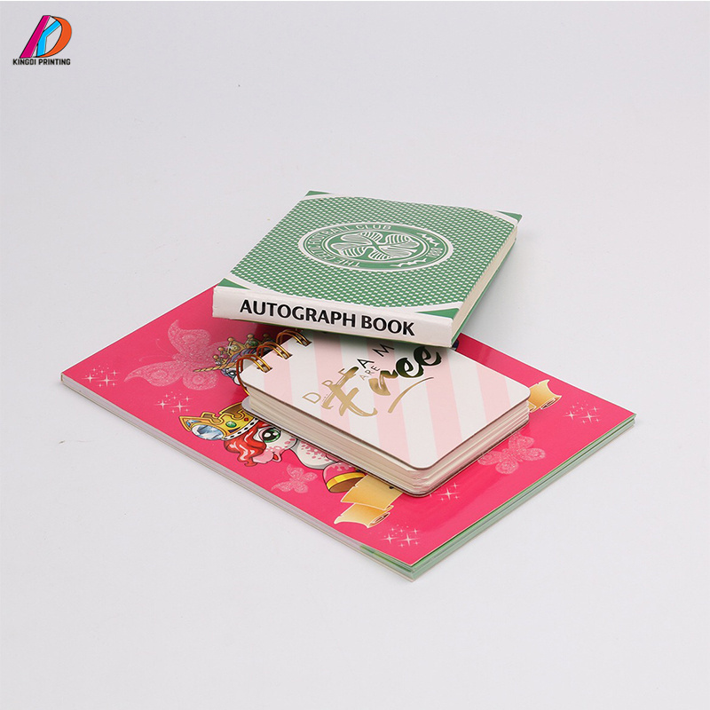 High quality custom logo blank journal pocket notebook autograph book