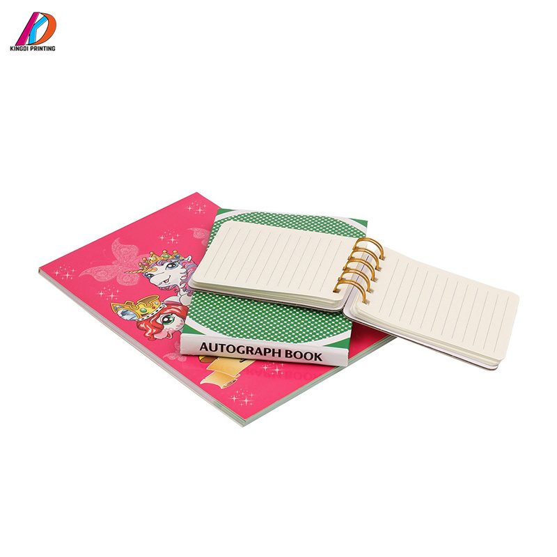 High quality custom logo blank journal pocket notebook autograph book