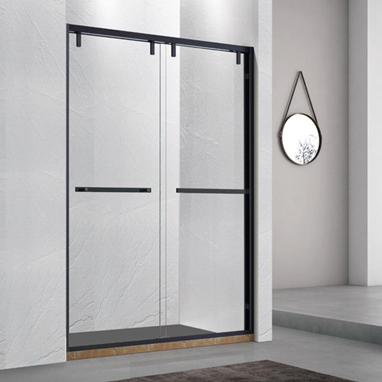 Modern Hotel Gold Accessories Glass Shower Door Bathroom Corner Shower Glass Sliding Door