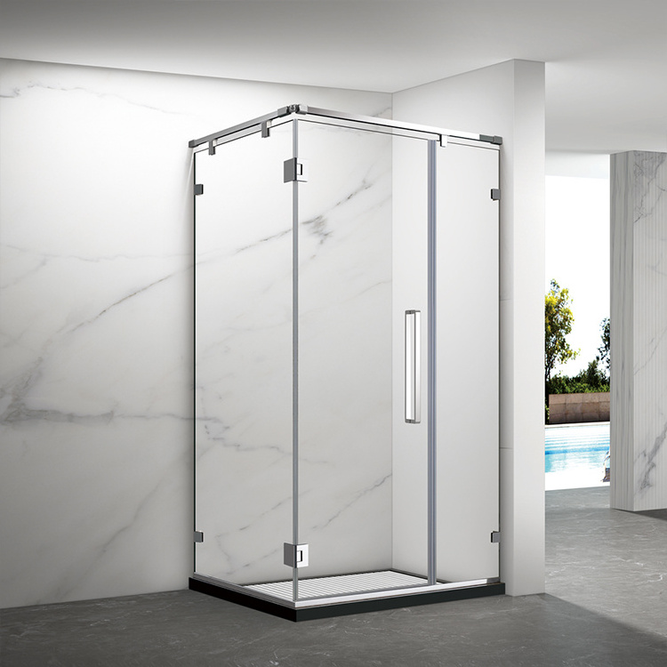 Bathroom Corner Frameless Shower Stall Tempered Glass Cabina De Ducha Hinge Shower Door