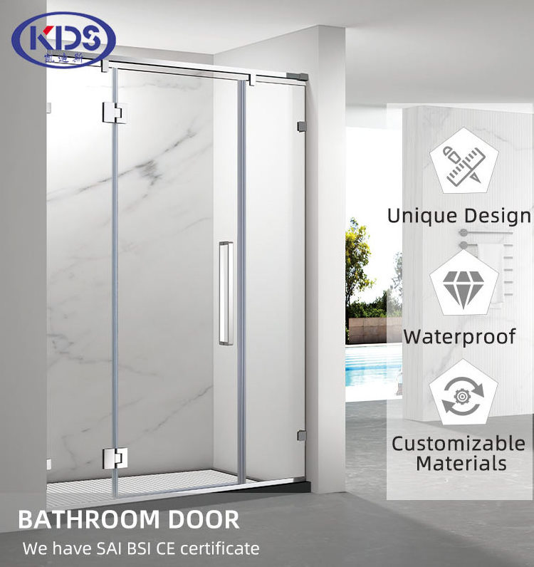 Bathroom Corner Frameless Shower Stall Tempered Glass Cabina De Ducha Hinge Shower Door