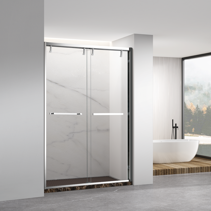 Modern Hotel Gold Accessories Glass Shower Door Bathroom Corner Shower Glass Sliding Door