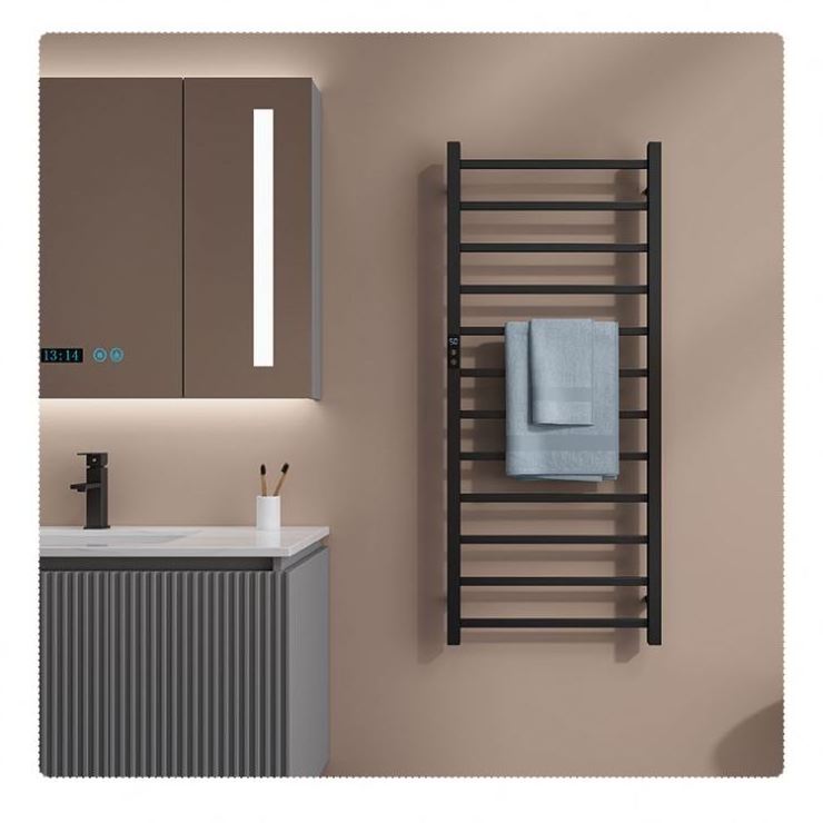 Stainless Steel Electric Bath Towel Rack Wall Mounted Bathroom Towel Drying Rack