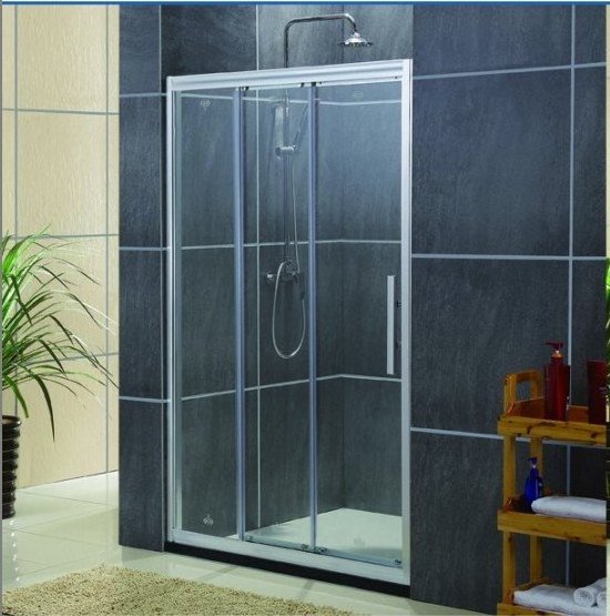 Best Selling 3 Tempered Glass Sliding With Frame Shower Door