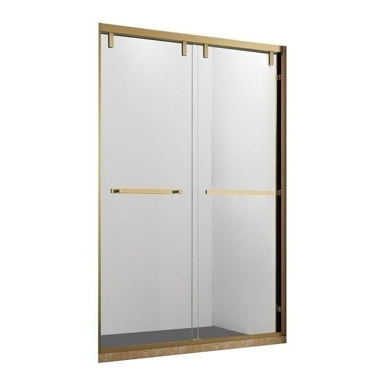 Modern Hotel Gold Accessories Glass Shower Door Bathroom Corner Shower Glass Sliding Door