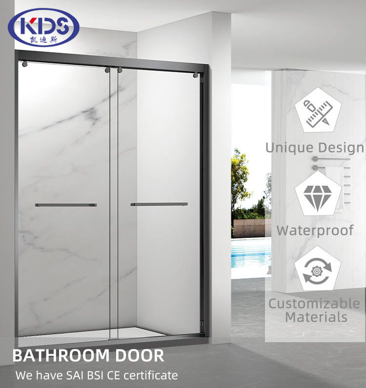 Sliding Barn Bathroom Glass Shower Aluminium Alloy Metal Accordion Doors Frames Sliding Aluminum Doors With Grills Design