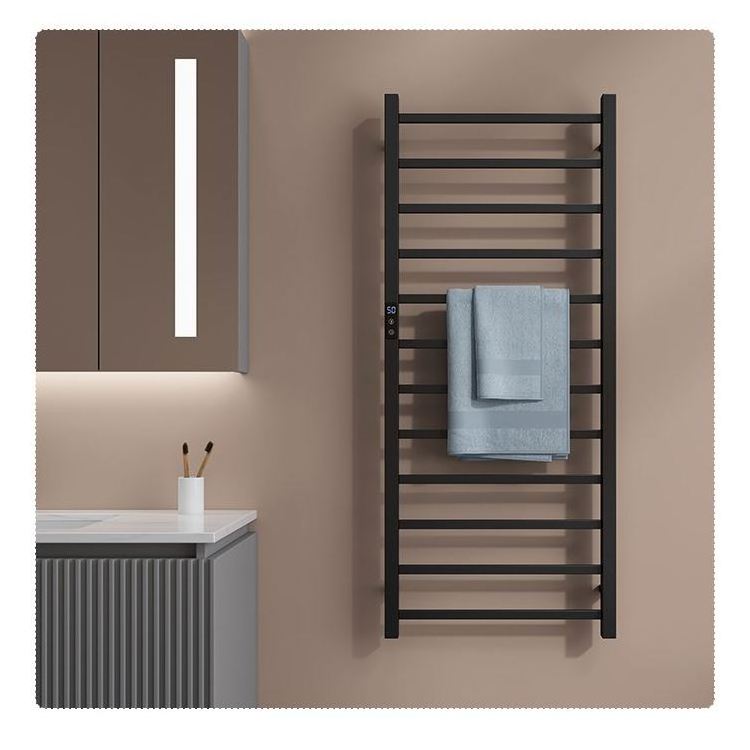 Stainless Steel Electric Bath Towel Rack Wall Mounted Bathroom Towel Drying Rack