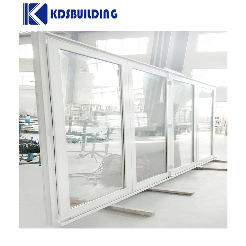 KDSBuilding UPVC Glass Interior PVC Accordion Room Dividers Doors  Toilet Folding Slide Pvc Door for Bathroom