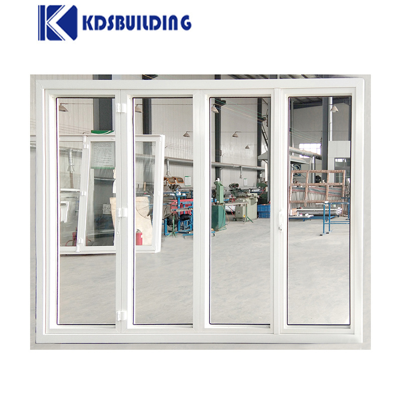 KDSBuilding UPVC Glass Interior PVC Accordion Room Dividers Doors  Toilet Folding Slide Pvc Door for Bathroom