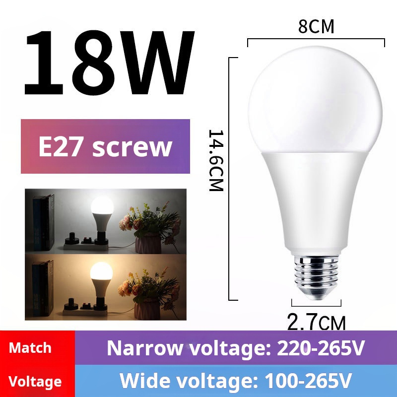 LED Bulb variable light with three colors two-tone E27 Screw bulb wholesale A19 Super Bright smart home light led light