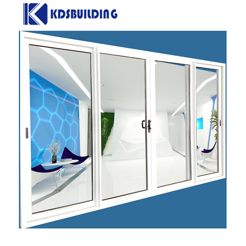 KDSBuilding Double Plastic Glass PVC Slide UPVC Sliding Doors