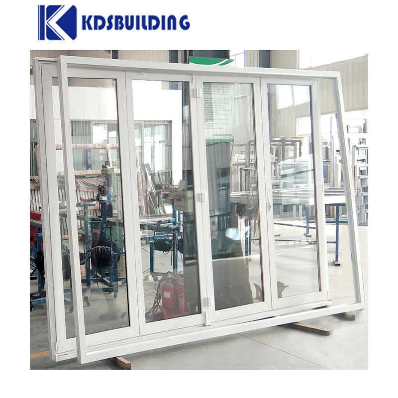 KDSBuilding UPVC Glass Interior PVC Accordion Room Dividers Doors  Toilet Folding Slide Pvc Door for Bathroom