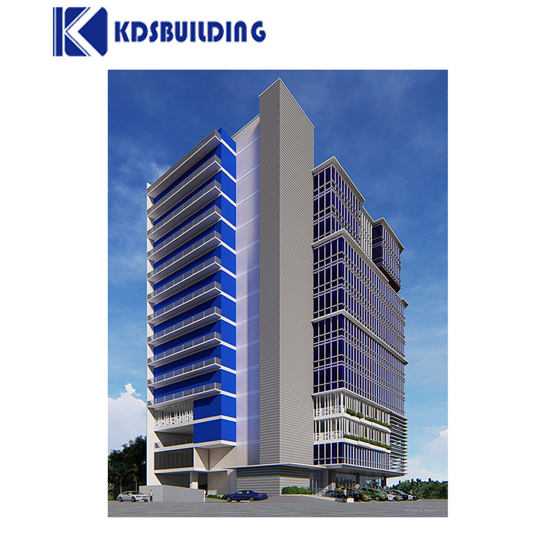 KDSBuilding Skyscraper Residential Aluminum Tempered Glass Frame Expose Curtain Walls