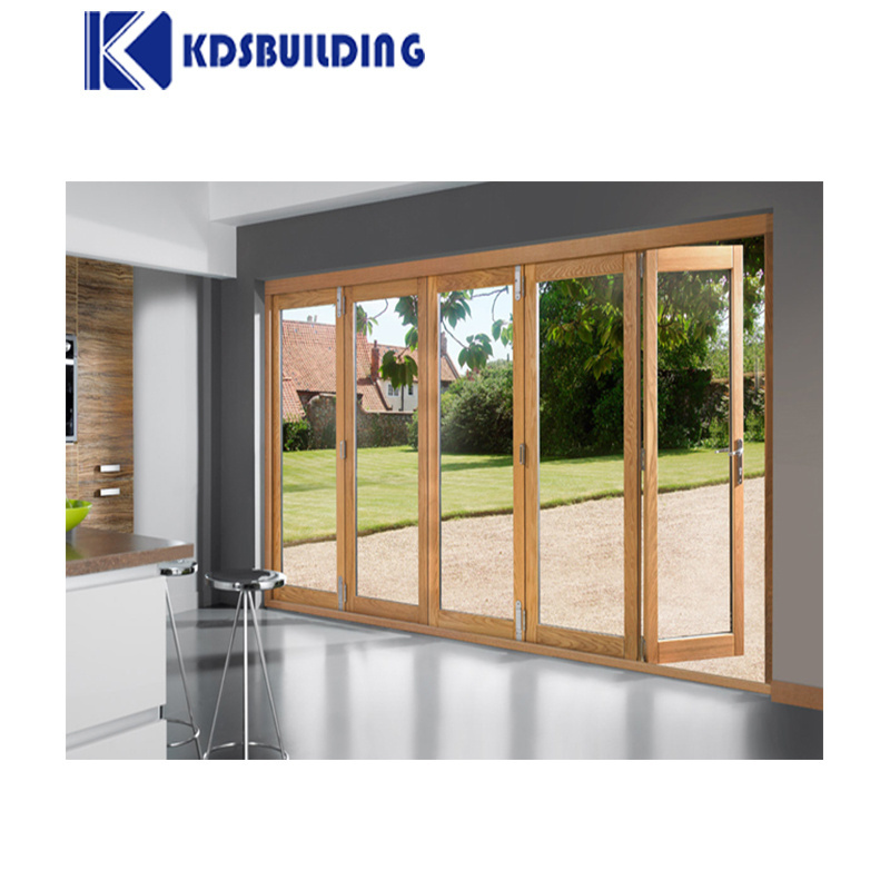 Exterior Accordion Thermal Break Sound Insulation Sliding Retractable Fly Screens Bi Folding Doors