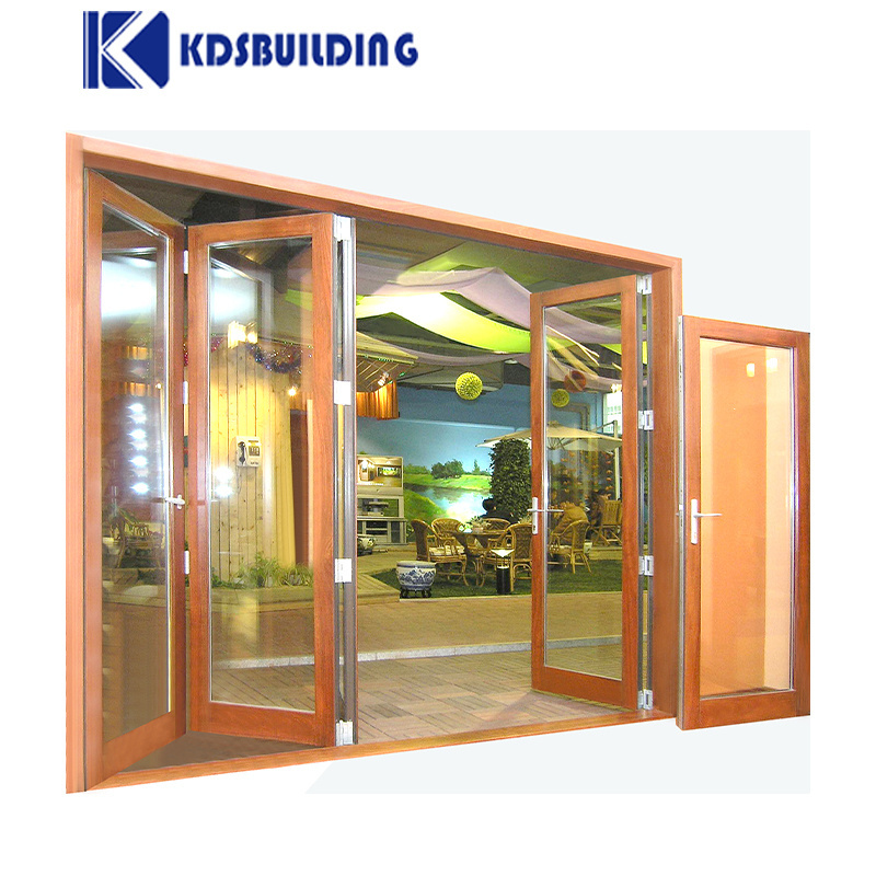 Exterior Accordion Thermal Break Sound Insulation Sliding Retractable Fly Screens Bi Folding Doors