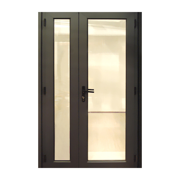 French 24 Inches Exterior Hurricane Impact Proof Tempered Glass Hinge Doors Aluminium Casement Door