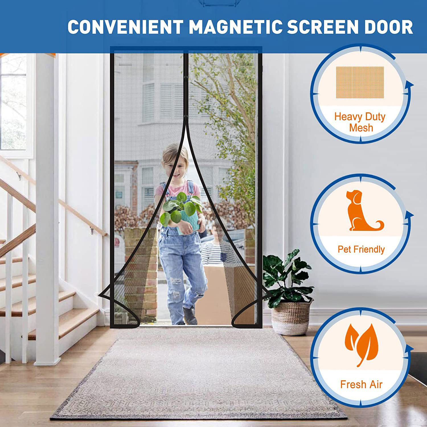 Magnetic door strip anti-mosquito door  soft gauze  curtain anti-mosquito door curtain anti