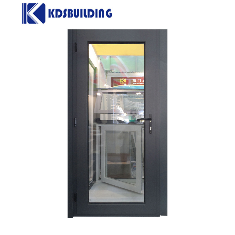 French 24 Inches Exterior Hurricane Impact Proof Tempered Glass Hinge Doors Aluminium Casement Door